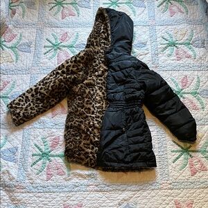 Reversible leopard print coat
